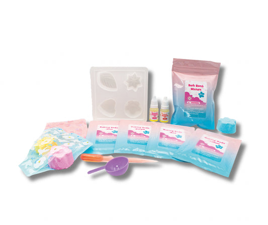 Vannas bumbu veidošanas komplekts bērniem ar formiņām un dabīgām sastāvdaļām radošai spa rotaļai